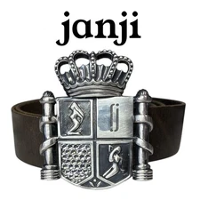 janji ジャンジ エスパニョーラ ベルト 赤西仁 クラウンデザイン ストーン装飾