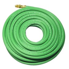 Grade R Single-Line Welding Hose, 1/2 in, 50 ft, CC Fittings, Oxygen, Green ORS