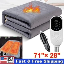 Heated Car Blanket 12V Electric Blanket for Car Truck SUV Portable Heated Throw