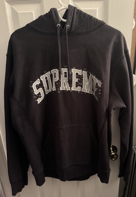 Supreme Water Bubble Arc Logo Hoodie Sweatshirt Black large 100% Authentic