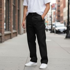 Dickies 870 Black Straight Fit Work Pants Mens 36x30 WP870BK Trousers