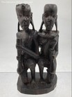 Wooden Carving Tribal African Two Person Decorative Piece Figure Sculpture — photo 1