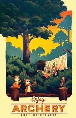 Fort Wilderness Enjoy Archery Classic Poster 11x14 Matte Print