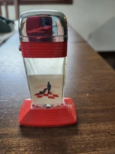 Vtg 1950s Scripto VU Tabletop Lighter Art Deco Bakelite Base