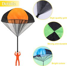 10 Pack Parachute Toy,Tangle Free Throwing Toy Parachute,Outdoor Toss It up F...