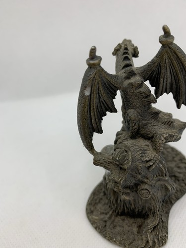 Tudor Mint Myth Magic Dragon of the Forest Figure Pewter Dragon Vintage Fantasy - Foto 3 di 4