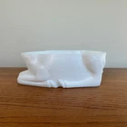 Westmoreland VINTAGE Humphrey Camel Milk Glass Ring of Fire Dish BOTTOM ONLY