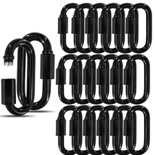 50PCS 3 Inches Black Chain Links, M8 Screw Galvanized Steel 50PCS-M8,