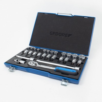 Gedore 19 IMU-10 Hex Socket Set 1/2'', 10-30 mm, 27 Pieces