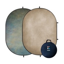 Kate 5x6.5ft 1.5x2m Collapsible Backdrops Tan Grey Green Double Sided Revers...