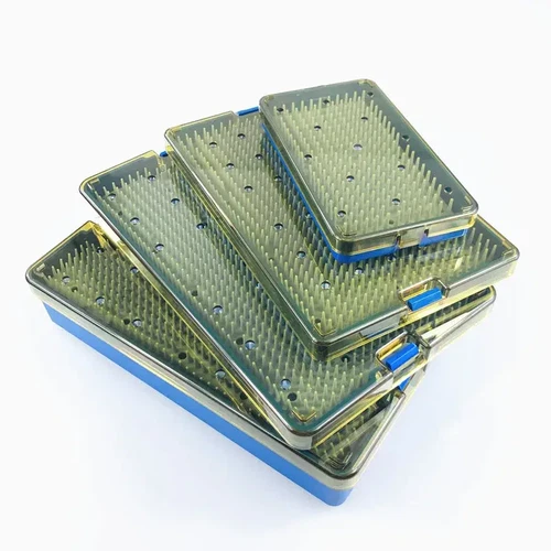 Autoclave Sterilization Tray Case Box with Silicone Pad for Surgical Instrument - Picture 1 of 28