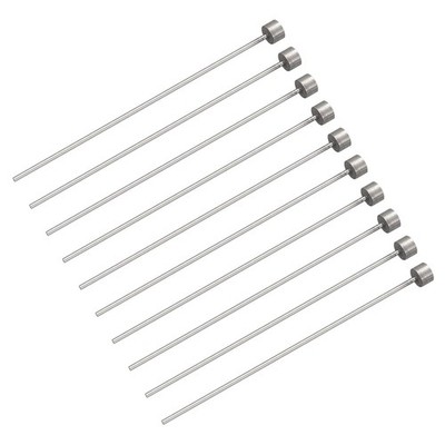 Straight Ejector Pins 1.5mm Dia 65Mn Steel Round Tip Punch 100 Long 10Pcs