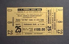 Boxing Full Ticket Danny Lopez vs Jose Caba (1979) Salvador Sanchez (Undercard)