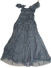 Beauut Women’s Blue ELSIE SEQUIN MIDI DRESS | Size 4