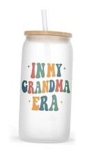 In My Grandma Era Frosted Glass Cup Tumbler - Grandma Tumbler Glass - Baby