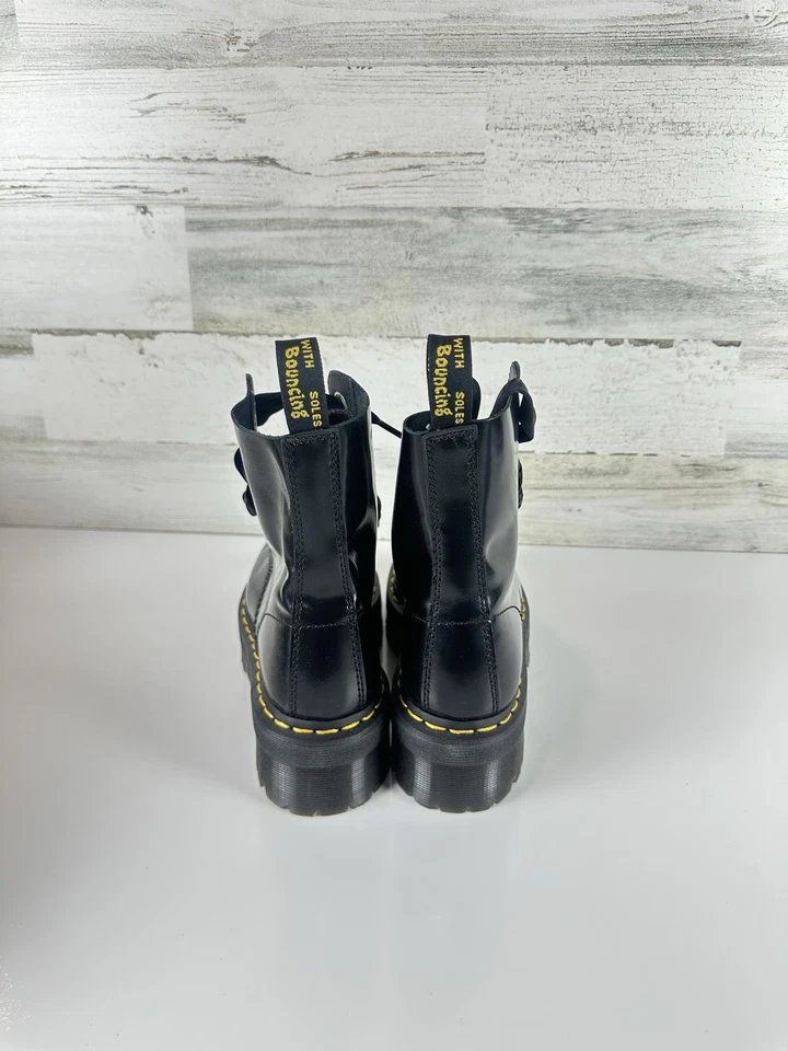 Bota de Combate Dr. Martens Molly Para Mujer Cuero Buttero Negra Talla 8 Nueva Sin Caja Foto 4 de 4