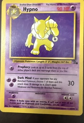 Pokémon TCG Hypno 23/62 Fossil English