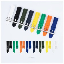 22mm 24mm 26mm Soft FKM Rubber Watch Band Strap For Panerai PAM111/441