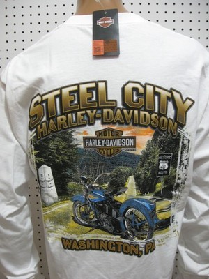 L nwt Mens HARLEY DAVIDSON Milwaukee Iron Eagle Long Sleeve Tee Shirt