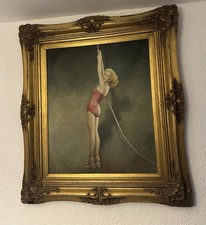 Large vintage oil painting