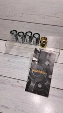 M12x1.5 Acorn Cone Seat Wheel Lock Set, Chrome Lug Nuts, 13/16 Key Hex, 4 PCS...