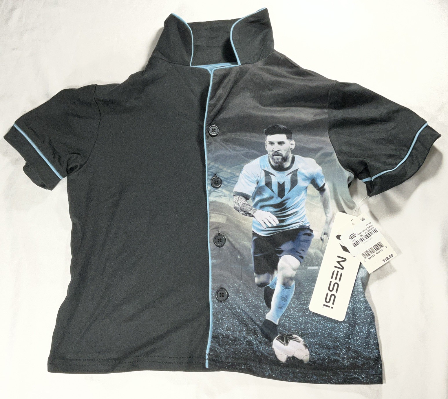 Messi Collection Boy’s Youth XS 4/5 Black Soccer Futbol Shirt Messi #10
