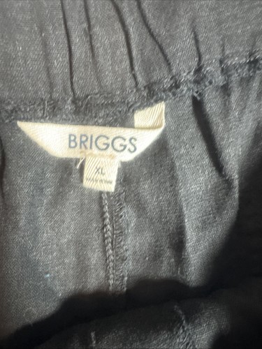 BRIGGS Ladies Linen Blend Shorts Women's PULL on Comfort Black Size XL - Picture 5 of 7
