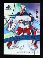 2020 SP Game Used Authentic Rookies Blue Burst /199 Matiss Kivlenieks #131 01ks