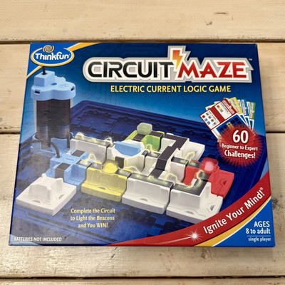Think Fun Circuit Maze2015 Electric Current  Logic Game COMPLETE TESTED WORKS