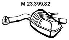 VEGAZ Mittelschalld&auml;mpfer MS-318 f&uuml;r MERCEDES SLK R170 200 Kompressor 170 444