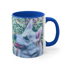 Norwegian Buhund Accent Coffee Mug, 11oz