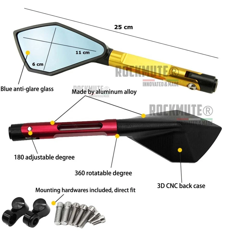 Motorcycle Rear View Mirrors For SCRAMBLER 900 1200 SPEED TWIN 900 - Image 2 of 4