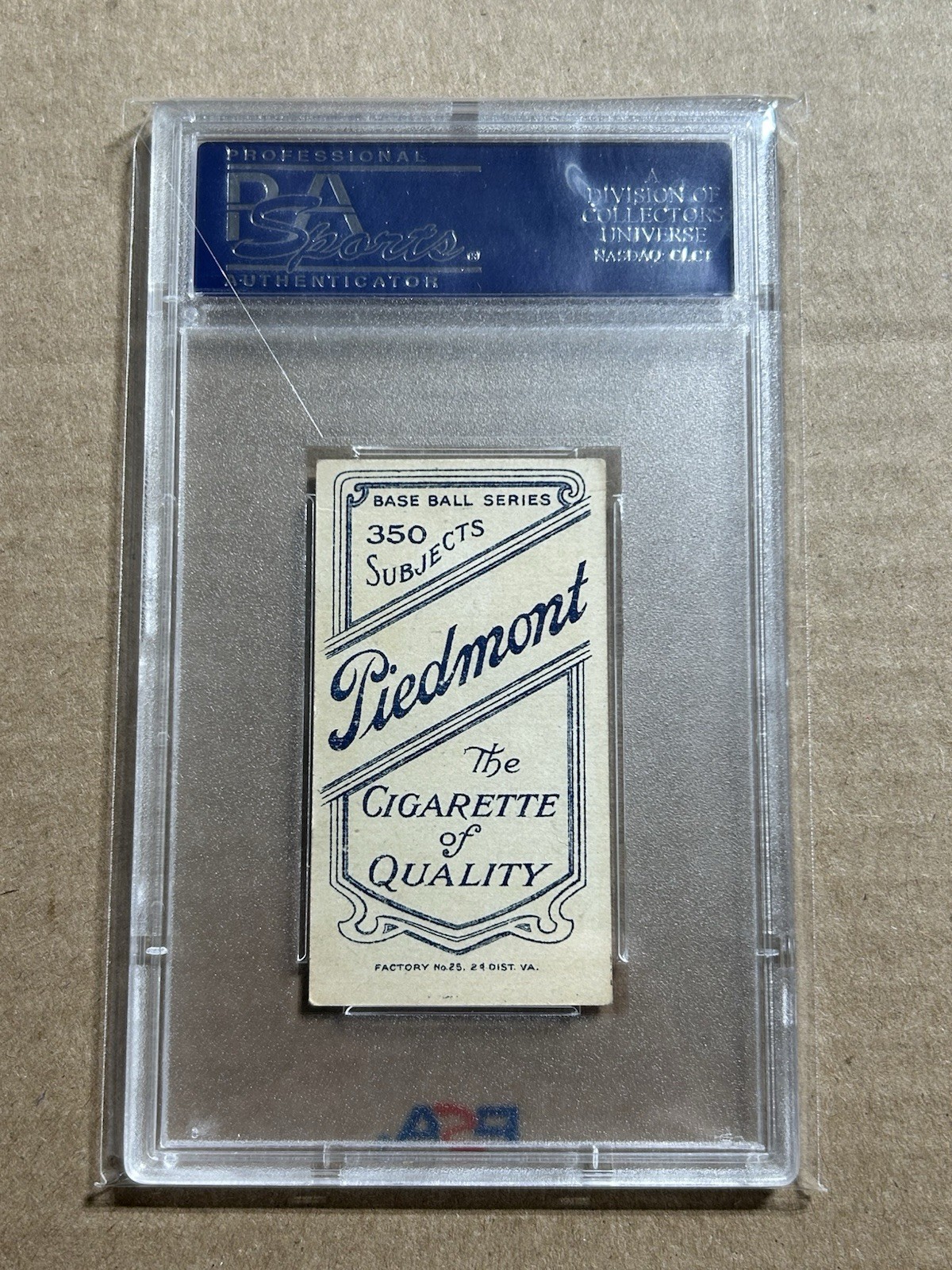 1909-11 T206 FRED ABBOTT PIEDMONT 350 PSA 4 VG-EX view 2