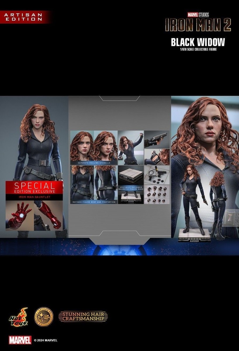 New Hot Toys MMS757AEB Iron Man 2 1/6 Black Widow Artisan Edition