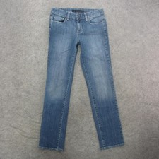 Calvin Klein Jeans Womens 27 Skinny Blue Denim Jeans Faded Stretch Classic Style