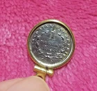 1853 ONE DOLLAR GOLD COIN $1 LIBERTY HEAD in bezel