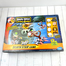 Angry Birds Star Wars Jenga Death Star Game 2012 Hasbro Complete in Box