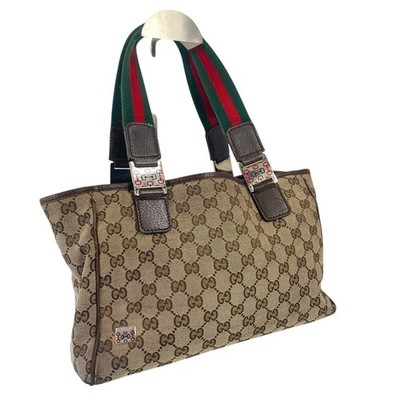 Gucci 145810 Sherry Line GG Canvas Tote Bag Handtasche Ophidia #Gucci 1458