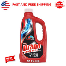 Drano Max Gel Drain Clog Remover 32oz Fast Acting Drain Cleaner Hair Grease Bloc