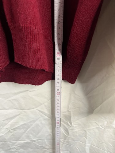 Vintage Pringle Wool Jumper Mens Size Medium M Red Burgundy 100% Wool Logo - Picture 6 of 15