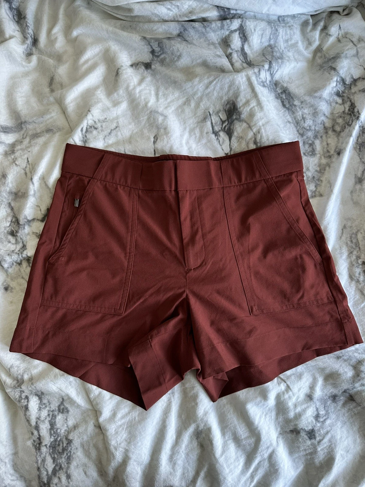 Athleta Women's Tribeca Utility Shorts red brick Size 2