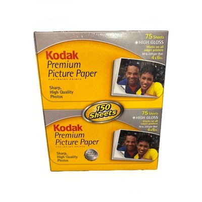 New Sealed Kodak Premium Picture Paper High Gloss 150 Sheets Ink Jet Printer