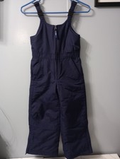L.L. Bean Cold Buster Snow Bibs Kids Size 5-6 Navy Blue Insulated Winter Ski
