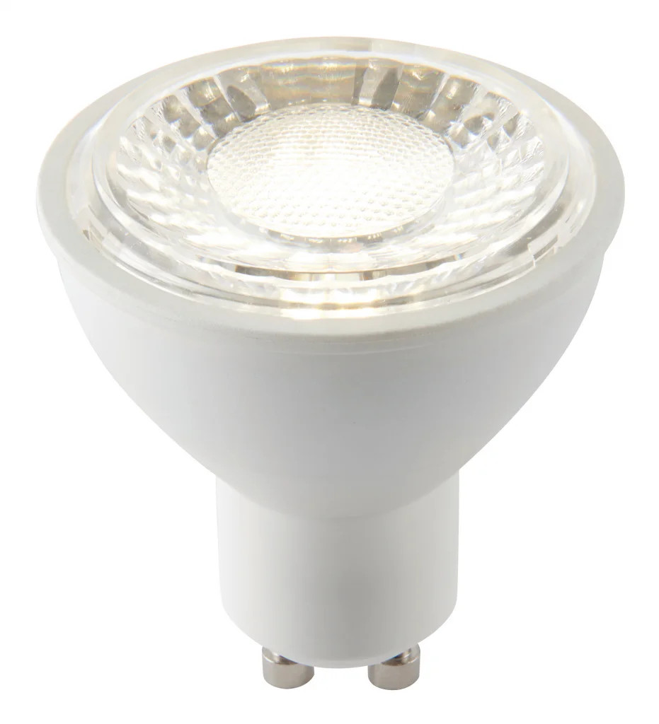 Light Bulb White 7w SMD LED GU10 4000K Dimmable 580lm =75w 60° Beam Saxby 70260