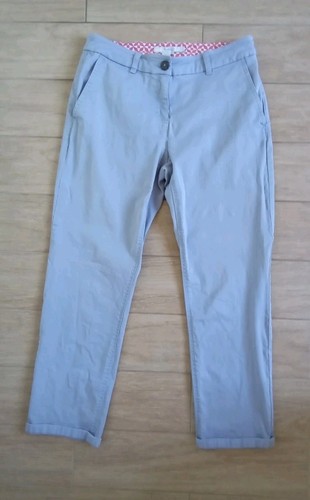 Boden Women's 7/8 Chino Trousers 8 Petite Light Blue Cotton With Elastane VGC