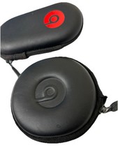 Two Genuine Case Pouch for Beats Earphones Earbuds Zippered Case Red Logo Black