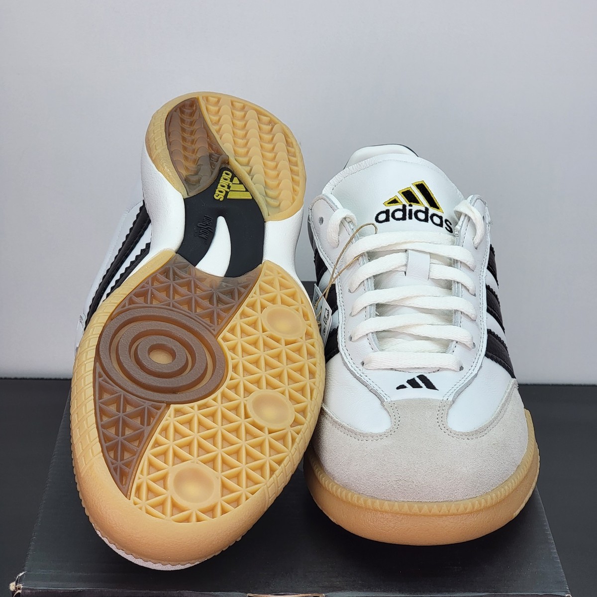Size 11.5 - adidas Samba Millennium White Black Gum for sale online | eBay