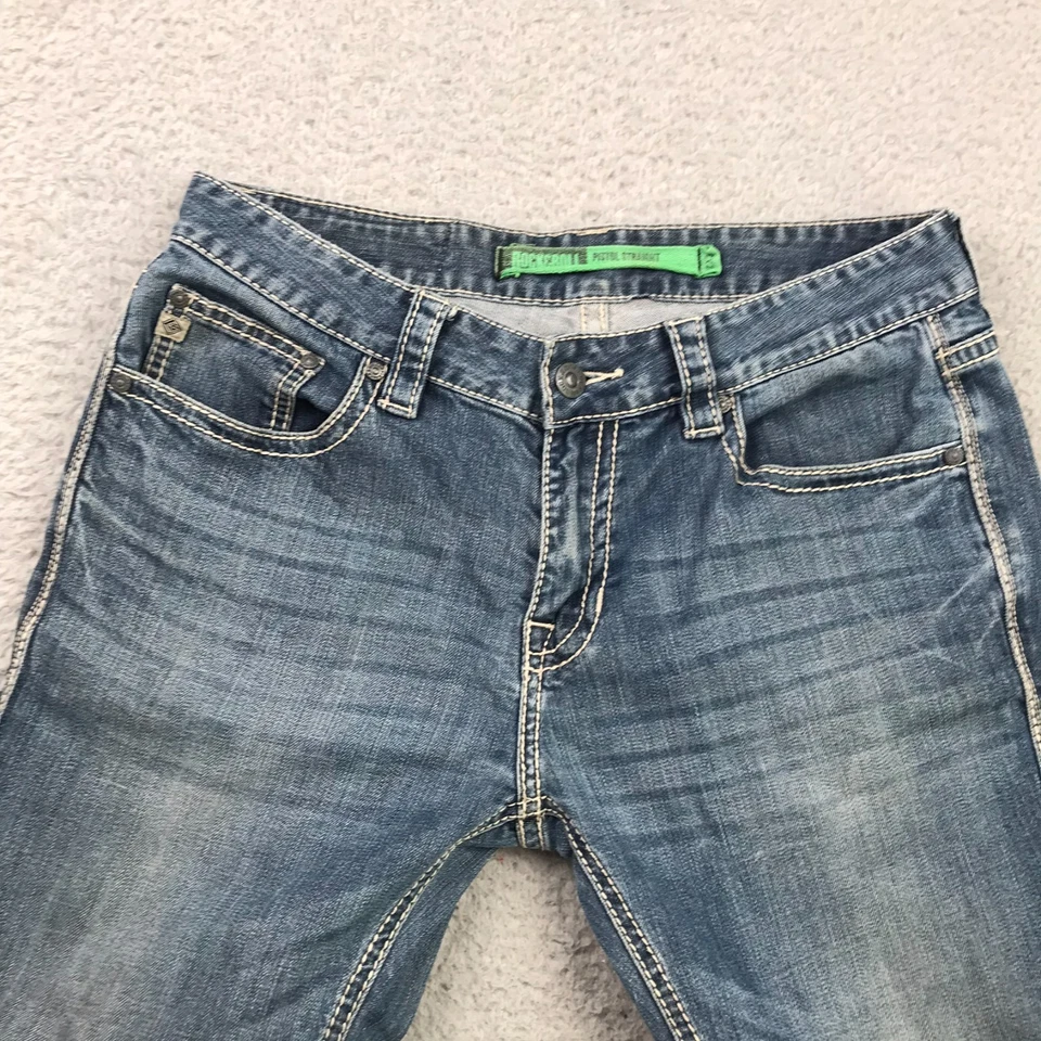 Rock & Roll Cowboy Jeans Mens 32 (34x32) Pistol Regular Straight Western Denim - Image 3 of 4