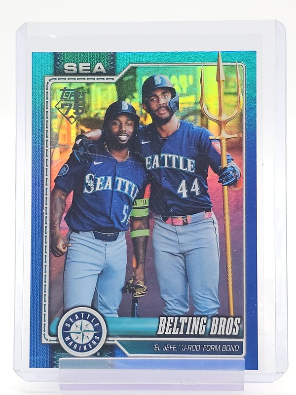 JULIO RODRIGUEZ/AROZARENA 2026 TOPPS BELTING BROS BLUE RAINBOW /150 Q3701
