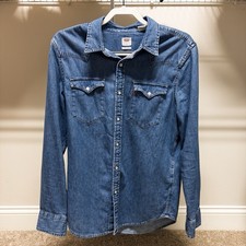 Levi's Men's Western Shirt M Pearl Snap Buttons